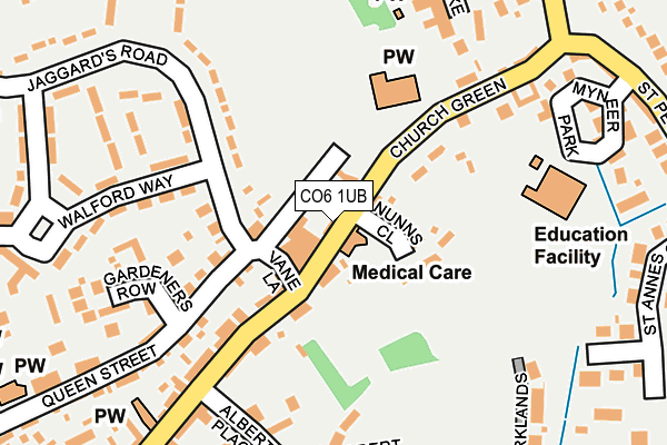 CO6 1UB map - OS OpenMap – Local (Ordnance Survey)