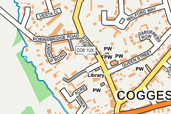 CO6 1UX map - OS OpenMap – Local (Ordnance Survey)