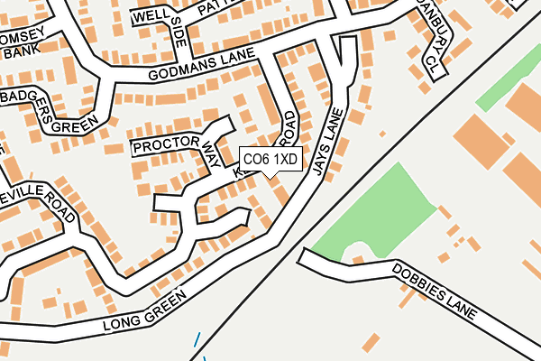 CO6 1XD map - OS OpenMap – Local (Ordnance Survey)