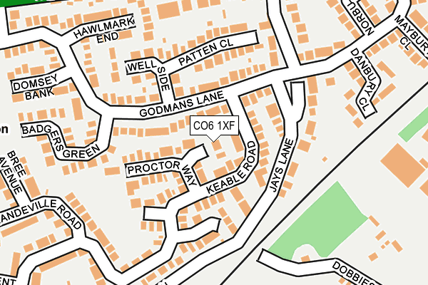 CO6 1XF map - OS OpenMap – Local (Ordnance Survey)
