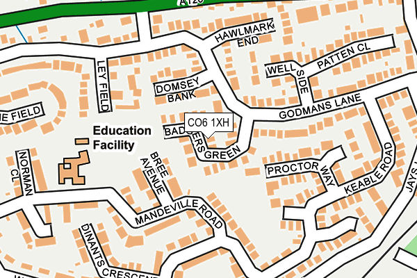 CO6 1XH map - OS OpenMap – Local (Ordnance Survey)