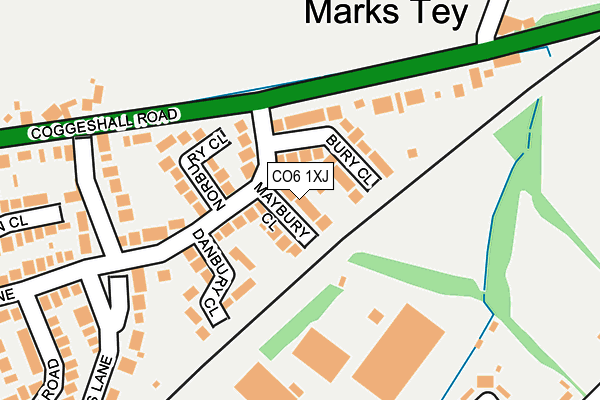 CO6 1XJ map - OS OpenMap – Local (Ordnance Survey)