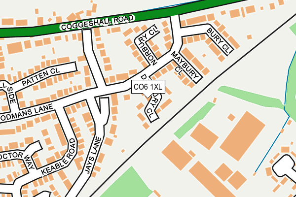 CO6 1XL map - OS OpenMap – Local (Ordnance Survey)