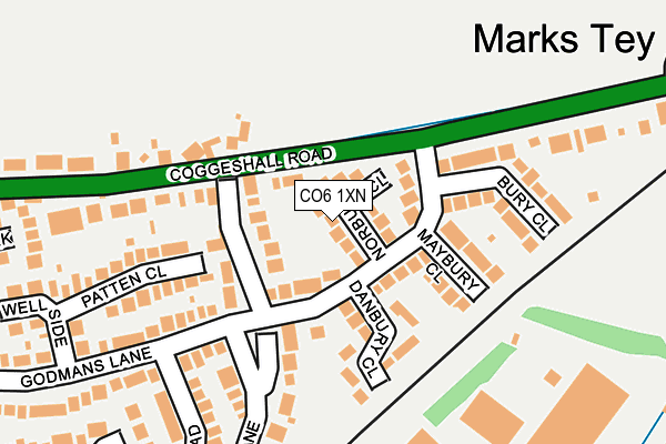 CO6 1XN map - OS OpenMap – Local (Ordnance Survey)