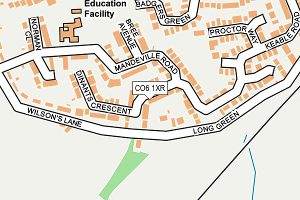 CO6 1XR map - OS OpenMap – Local (Ordnance Survey)