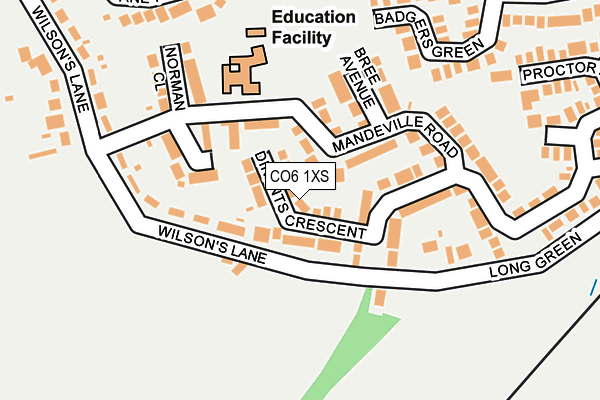 CO6 1XS map - OS OpenMap – Local (Ordnance Survey)