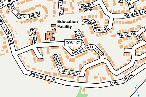 CO6 1XT map - OS OpenMap – Local (Ordnance Survey)