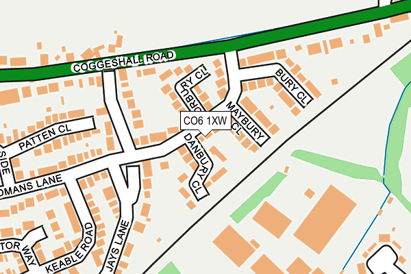 CO6 1XW map - OS OpenMap – Local (Ordnance Survey)