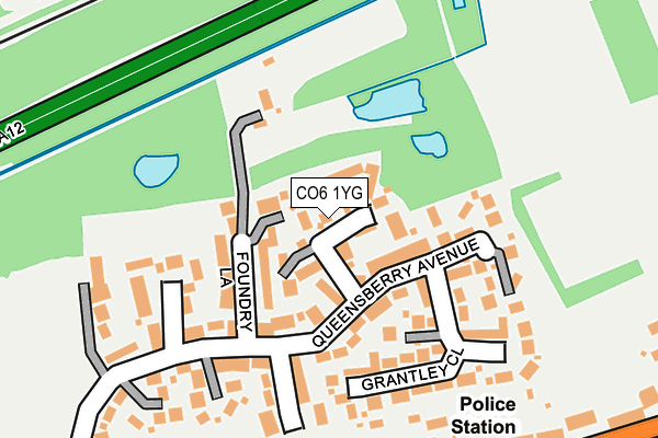 CO6 1YG map - OS OpenMap – Local (Ordnance Survey)