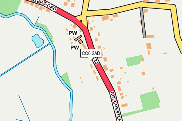 CO6 2AD map - OS OpenMap – Local (Ordnance Survey)