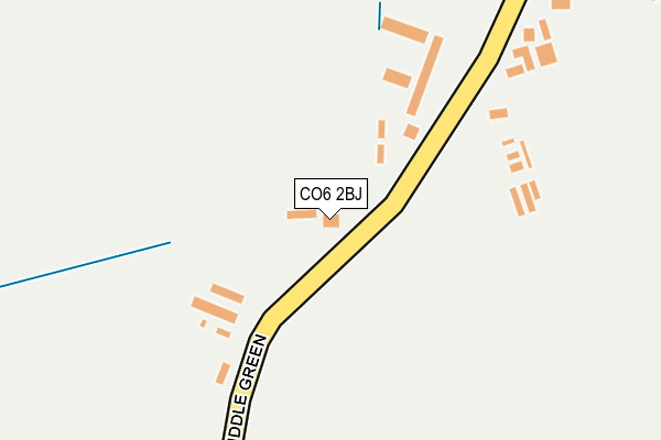 CO6 2BJ map - OS OpenMap – Local (Ordnance Survey)