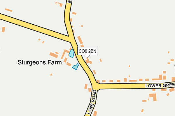 CO6 2BN map - OS OpenMap – Local (Ordnance Survey)