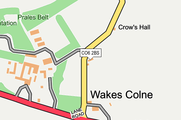 CO6 2BS map - OS OpenMap – Local (Ordnance Survey)