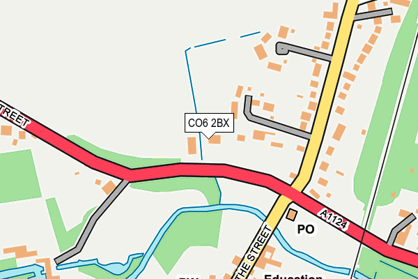 CO6 2BX map - OS OpenMap – Local (Ordnance Survey)