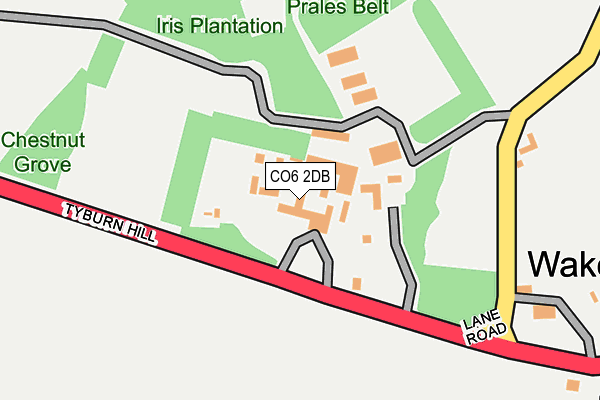 CO6 2DB map - OS OpenMap – Local (Ordnance Survey)