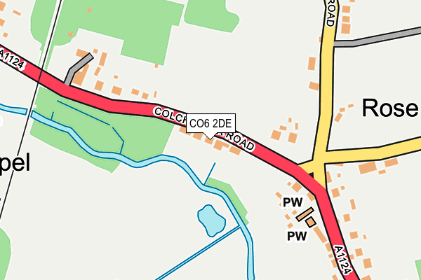 CO6 2DE map - OS OpenMap – Local (Ordnance Survey)