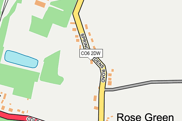 CO6 2DW map - OS OpenMap – Local (Ordnance Survey)