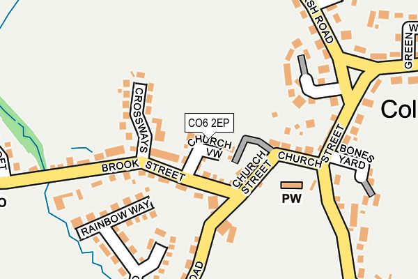 CO6 2EP map - OS OpenMap – Local (Ordnance Survey)