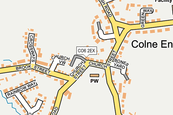 CO6 2EX map - OS OpenMap – Local (Ordnance Survey)