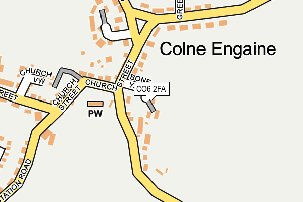CO6 2FA map - OS OpenMap – Local (Ordnance Survey)