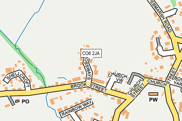 CO6 2JA map - OS OpenMap – Local (Ordnance Survey)