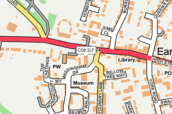 CO6 2LF map - OS OpenMap – Local (Ordnance Survey)