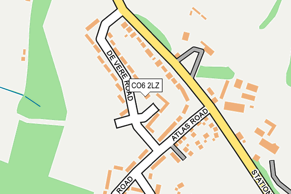 CO6 2LZ map - OS OpenMap – Local (Ordnance Survey)