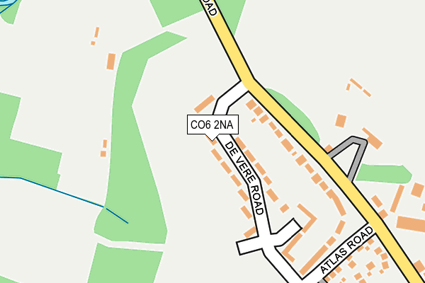 CO6 2NA map - OS OpenMap – Local (Ordnance Survey)