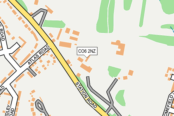 CO6 2NZ map - OS OpenMap – Local (Ordnance Survey)