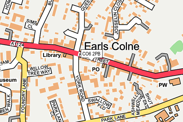 Map of EARLS COLNE CHIPPY LTD at local scale