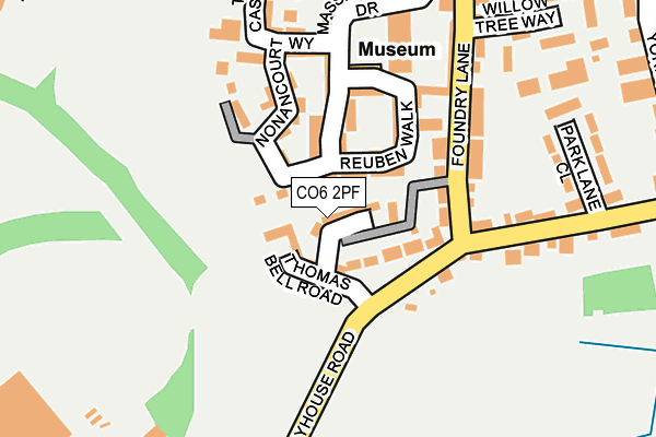 CO6 2PF map - OS OpenMap – Local (Ordnance Survey)