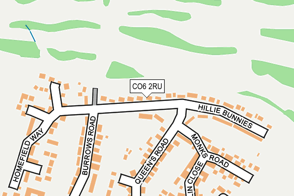 CO6 2RU map - OS OpenMap – Local (Ordnance Survey)