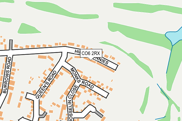 CO6 2RX map - OS OpenMap – Local (Ordnance Survey)