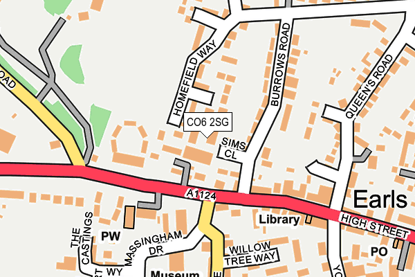 CO6 2SG map - OS OpenMap – Local (Ordnance Survey)