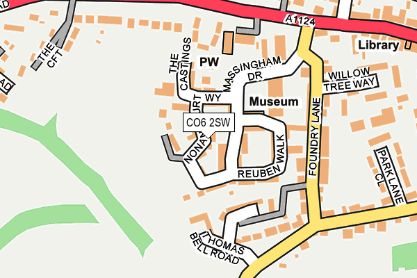 CO6 2SW map - OS OpenMap – Local (Ordnance Survey)