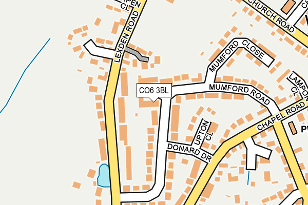 CO6 3BL map - OS OpenMap – Local (Ordnance Survey)