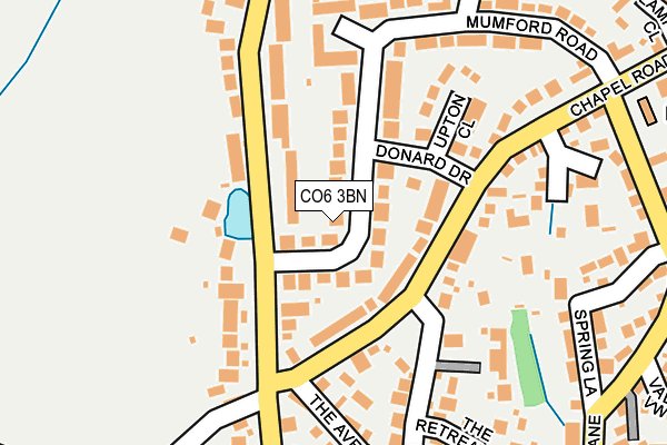 CO6 3BN map - OS OpenMap – Local (Ordnance Survey)