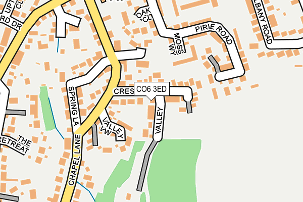 CO6 3ED map - OS OpenMap – Local (Ordnance Survey)