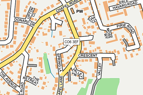 CO6 3EF map - OS OpenMap – Local (Ordnance Survey)