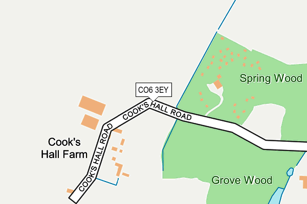 CO6 3EY map - OS OpenMap – Local (Ordnance Survey)