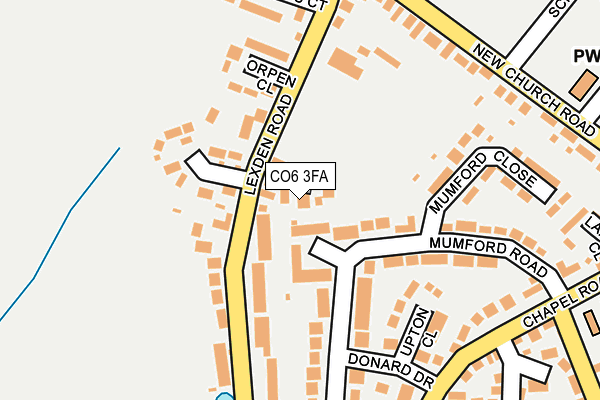 CO6 3FA map - OS OpenMap – Local (Ordnance Survey)