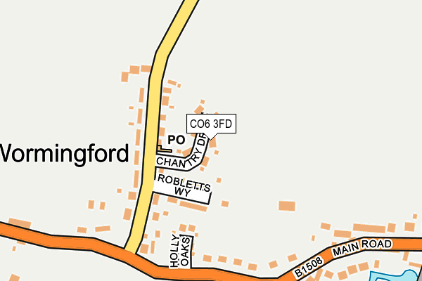 CO6 3FD map - OS OpenMap – Local (Ordnance Survey)