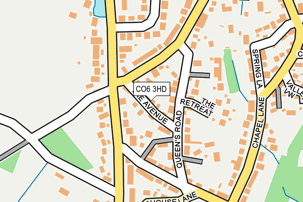 CO6 3HD map - OS OpenMap – Local (Ordnance Survey)