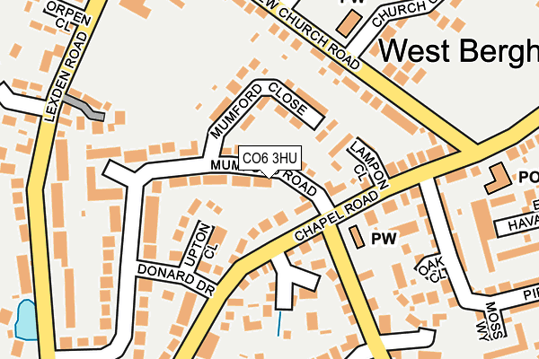 CO6 3HU map - OS OpenMap – Local (Ordnance Survey)