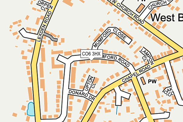 CO6 3HX map - OS OpenMap – Local (Ordnance Survey)