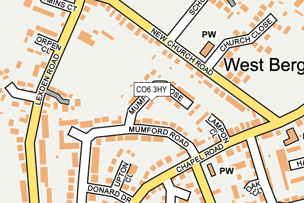 CO6 3HY map - OS OpenMap – Local (Ordnance Survey)