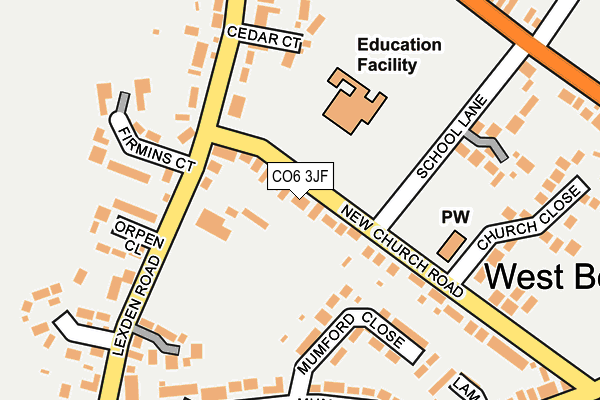 CO6 3JF map - OS OpenMap – Local (Ordnance Survey)