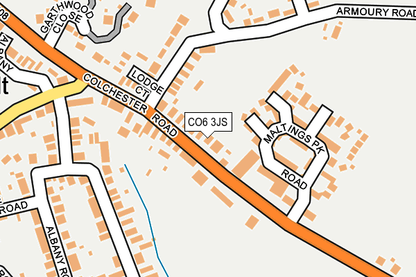 CO6 3JS map - OS OpenMap – Local (Ordnance Survey)