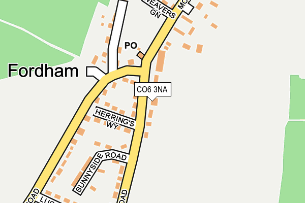 CO6 3NA map - OS OpenMap – Local (Ordnance Survey)