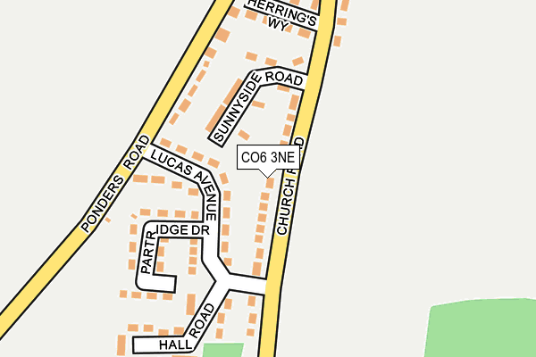 CO6 3NE map - OS OpenMap – Local (Ordnance Survey)